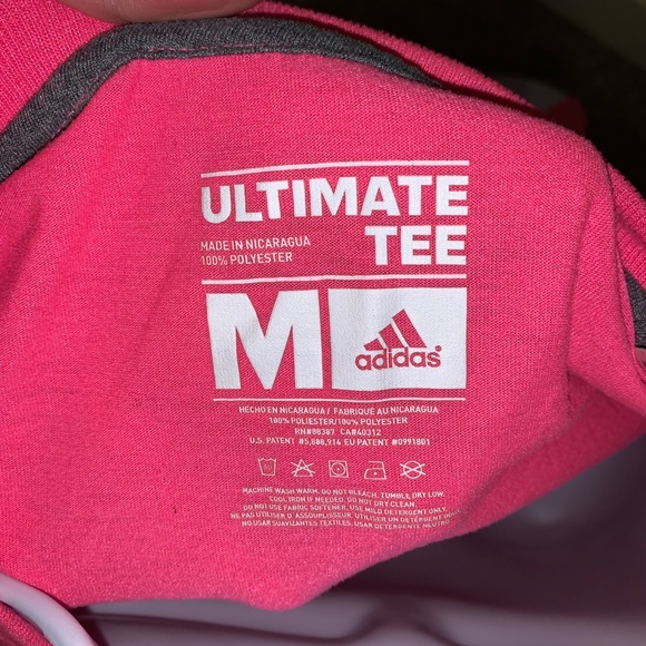 Hot pink Adidas fitted V-neck - Picture 4 of 4
